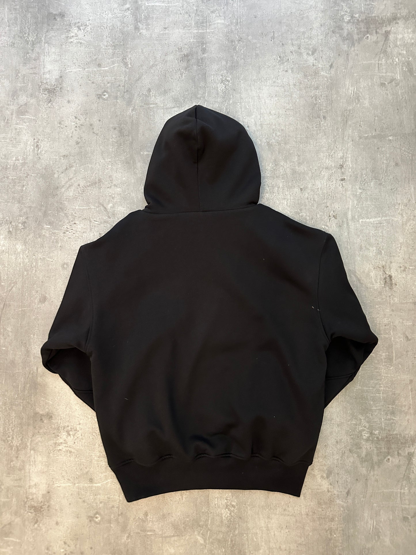 6PM Double Layer Hoodie Schwarz